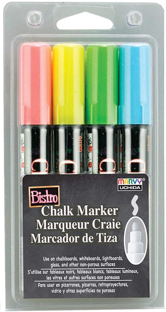 BistroChalkMarker Kreidermarker 4er Set Neon