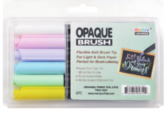#4700 Pastell Brushpens Set Opaque Brush 6 Farben